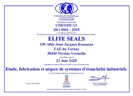 certificat ISO 9001 (2025)